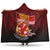 American Samoa Hooded Blankets - Manulele Tausala Nuuuli (Ver 2) Hooded Blanket Red - Polynesian Pride