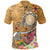 American Samoa Polynesian Polo Shirt Turtle Plumeria (Gold) Unisex Gold - Polynesian Pride