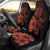 Hawaiian Map Turtle Hibiscus Red Vintage Polynesian Car Seat Covers - Polynesian Pride