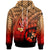 Tonga Polynesian Hoodie Plumeria Tattoo Tribal Unisex Red - Polynesian Pride