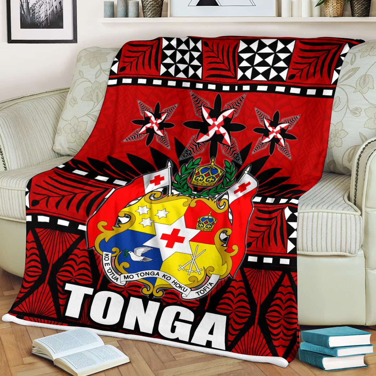 Tonga Blanket - Tongan Patterns - LT20 White - Polynesian Pride