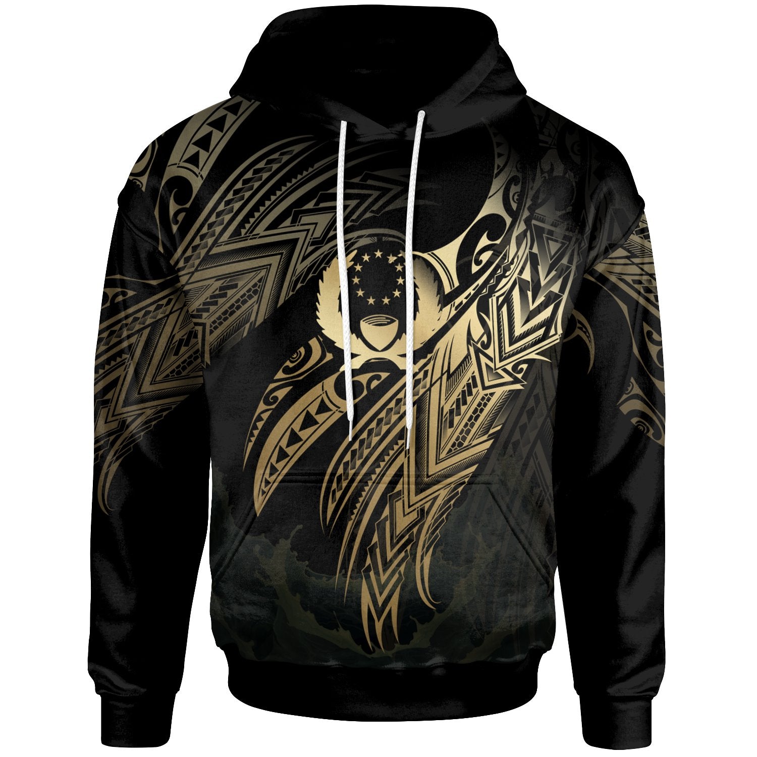 Samoa Polynesian Hoodie Legend Gold Version Unisex Black - Polynesian Pride