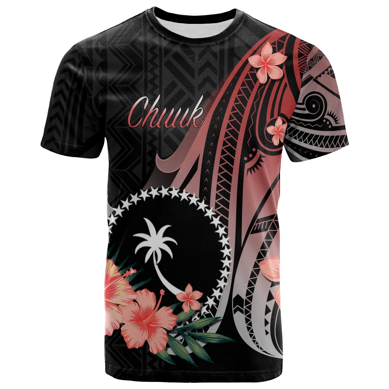 Chuuk T Shirt Red Polynesian Hibiscus Pattern Style Unisex Red - Polynesian Pride