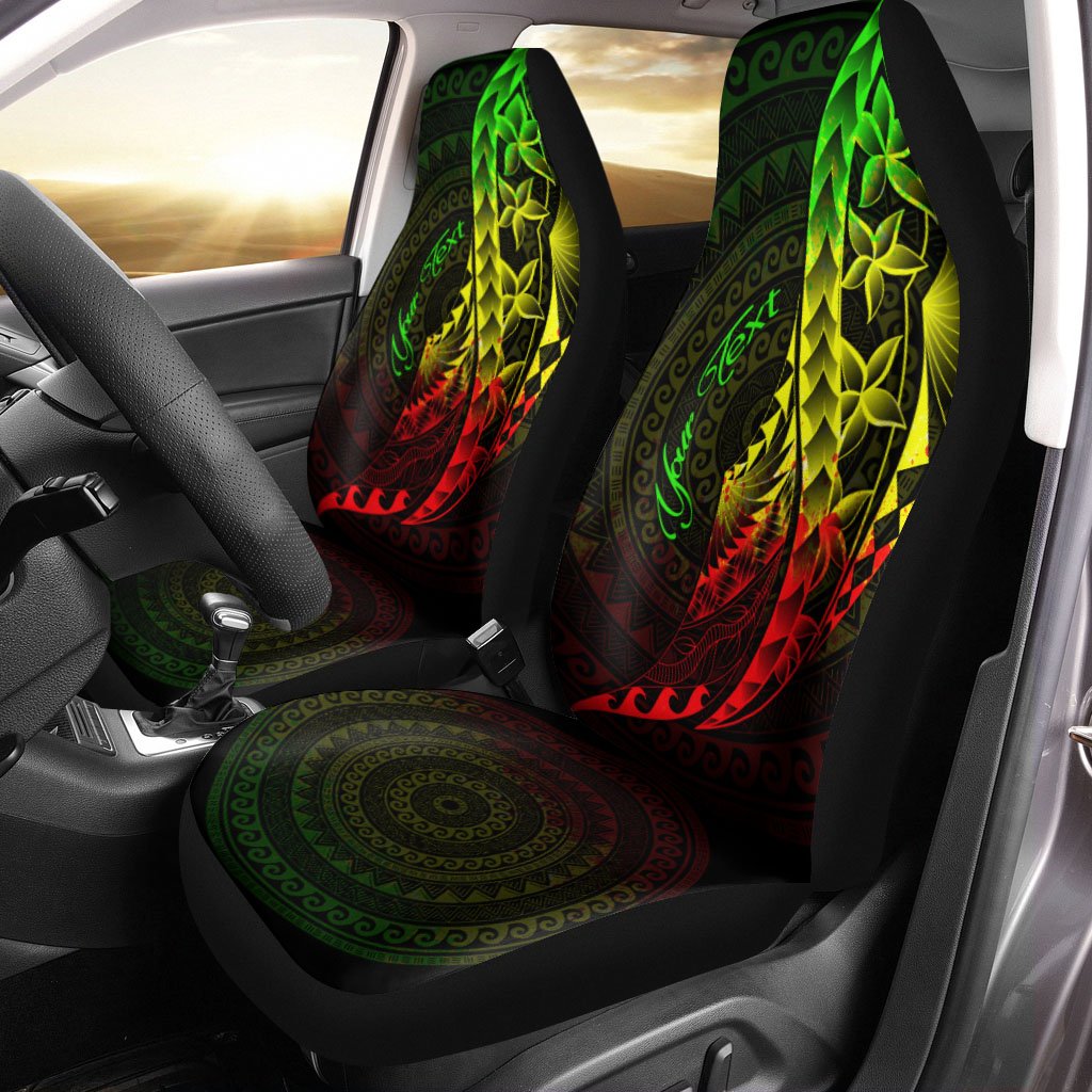 Hawaii Car Seat Covers - Custom Personalised Polynesian Pattern Style Reggae Color Universal Fit Reggae - Polynesian Pride