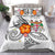 Fiji Bedding Set - Hibiscus With Tribal White - LT12 White - Polynesian Pride