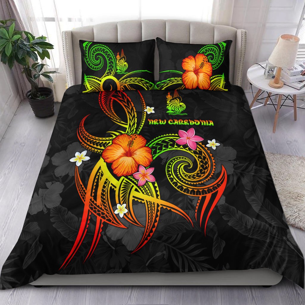 New Caledonia Polynesian Bedding Set - Legend of New Caledonia (Reggae) Reggae - Polynesian Pride