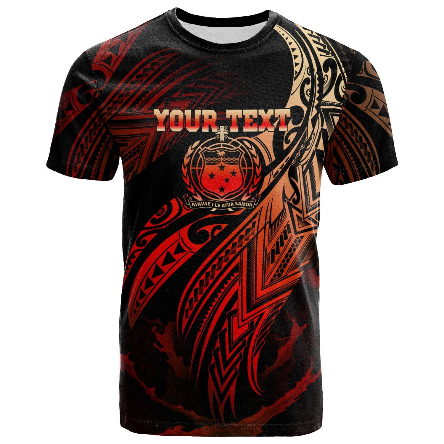 Samoa Polynesian Custom T Shirt Samoa Legend Red Version Unisex Red - Polynesian Pride