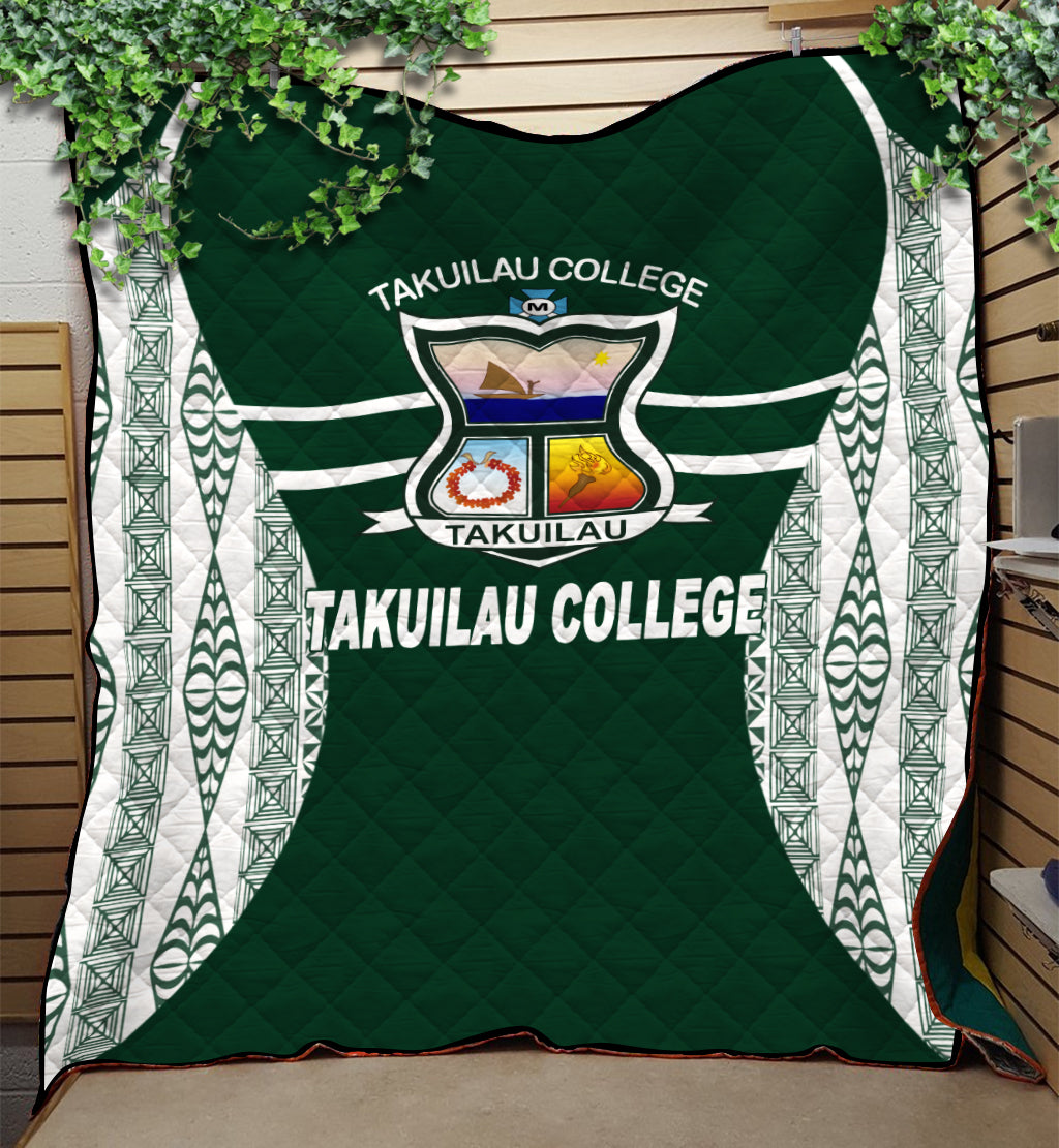 Takuilau College Tongan Patterns Quilt - LT12 Quilt Green - Polynesian Pride