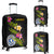 Northern Mariana Islands Polynesian Luggage Covers - Plumeria Tribal Black - Polynesian Pride