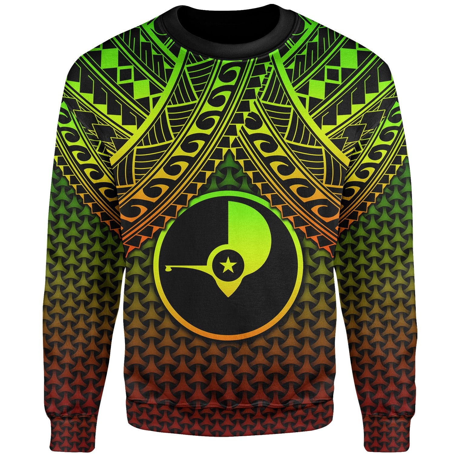 Polynesian Yap SweaT Shirt Reggae Vintage Polynesian Patterns Unisex Art - Polynesian Pride