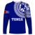 Tonga Long Sleeve Shirt Tongan Blue Turtle - LT12 Unisex Blue - Polynesian Pride