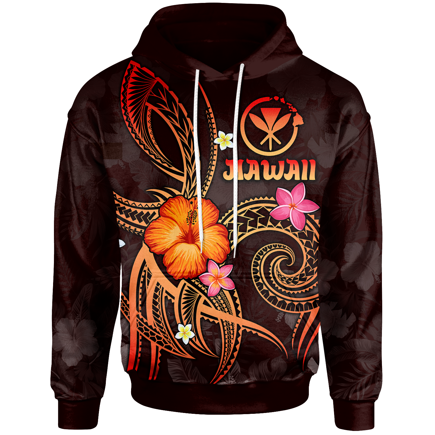 Polynesian Hawaii Hoodie Legend of Kanaka Maoli (Red) Unisex Red - Polynesian Pride