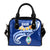 Guam Shoulder Handbag - Guam Seal Polynesian Patterns Plumeria (Blue) - Polynesian Pride