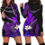 Hawaii Turtle With Plumeria Leaf Purple Women Hoodie Dress - LT12 Hoodie Dress Black - Polynesian Pride