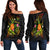 Niue Polynesian Personalised Women's Off Shoulder Sweater - Legend of Niue (Reggae) Art - Polynesian Pride