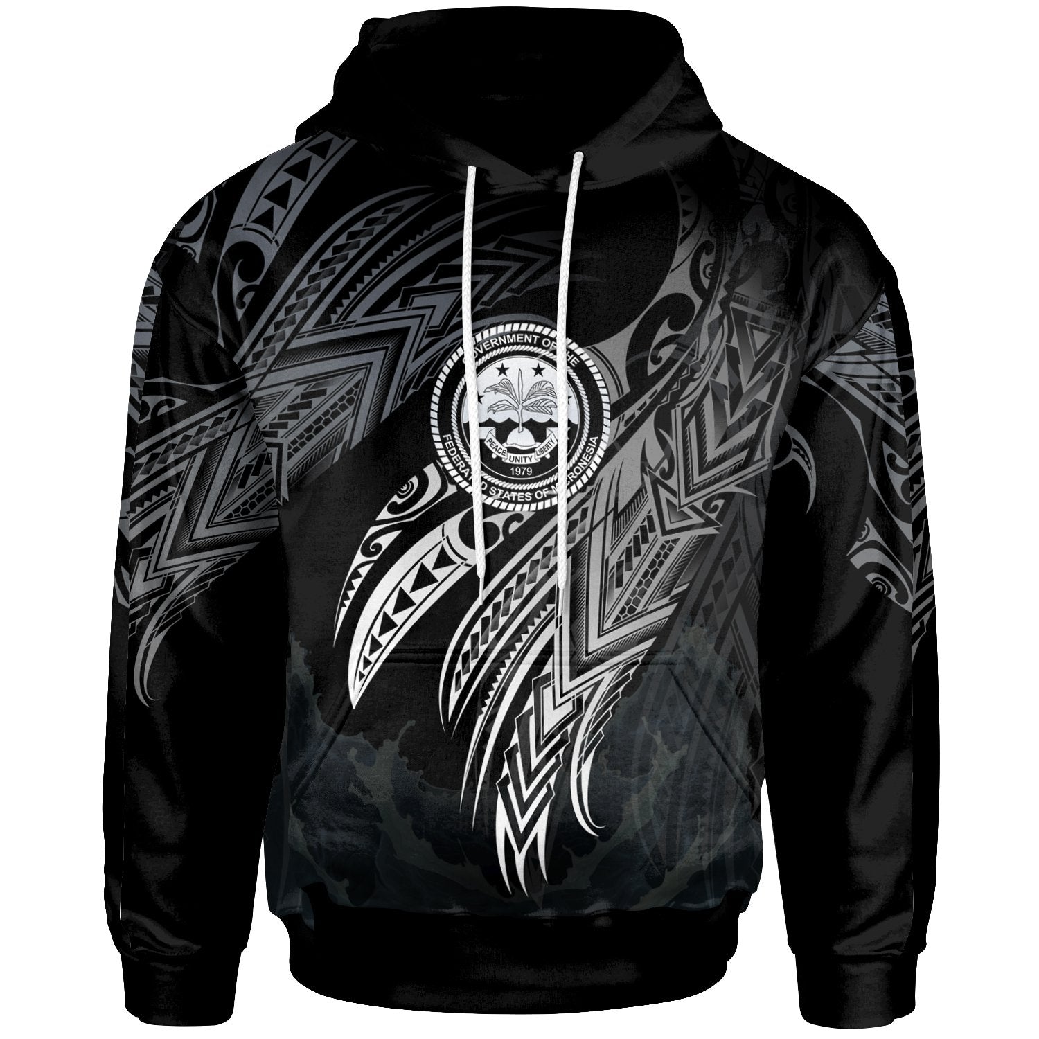 FMS Polynesian Hoodie Legend White Version Unisex Black - Polynesian Pride