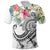 Polynesian Hawaii Polo Summer Plumeria (White) Unisex White - Polynesian Pride