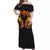 Hawaii Hula Girl Floral Off Shoulder Long Dress - LT12 Long Dress Black - Polynesian Pride