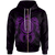 American Samoa Polynesian Zip up Hoodie Vintage Polynesian Turtle (Purple) Unisex Purple - Polynesian Pride