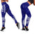 American Samoa Women's Legging - Seal In Polynesian Tattoo Style ( Blue) - Polynesian Pride