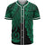 Vanuatu Polynesian Baseball Shirt - Tribal Wave Tattoo Green Unisex Green - Polynesian Pride