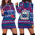 Samoa Christmas Hoodie Dress - Ugly Christmas - LT12 Blue - Polynesian Pride