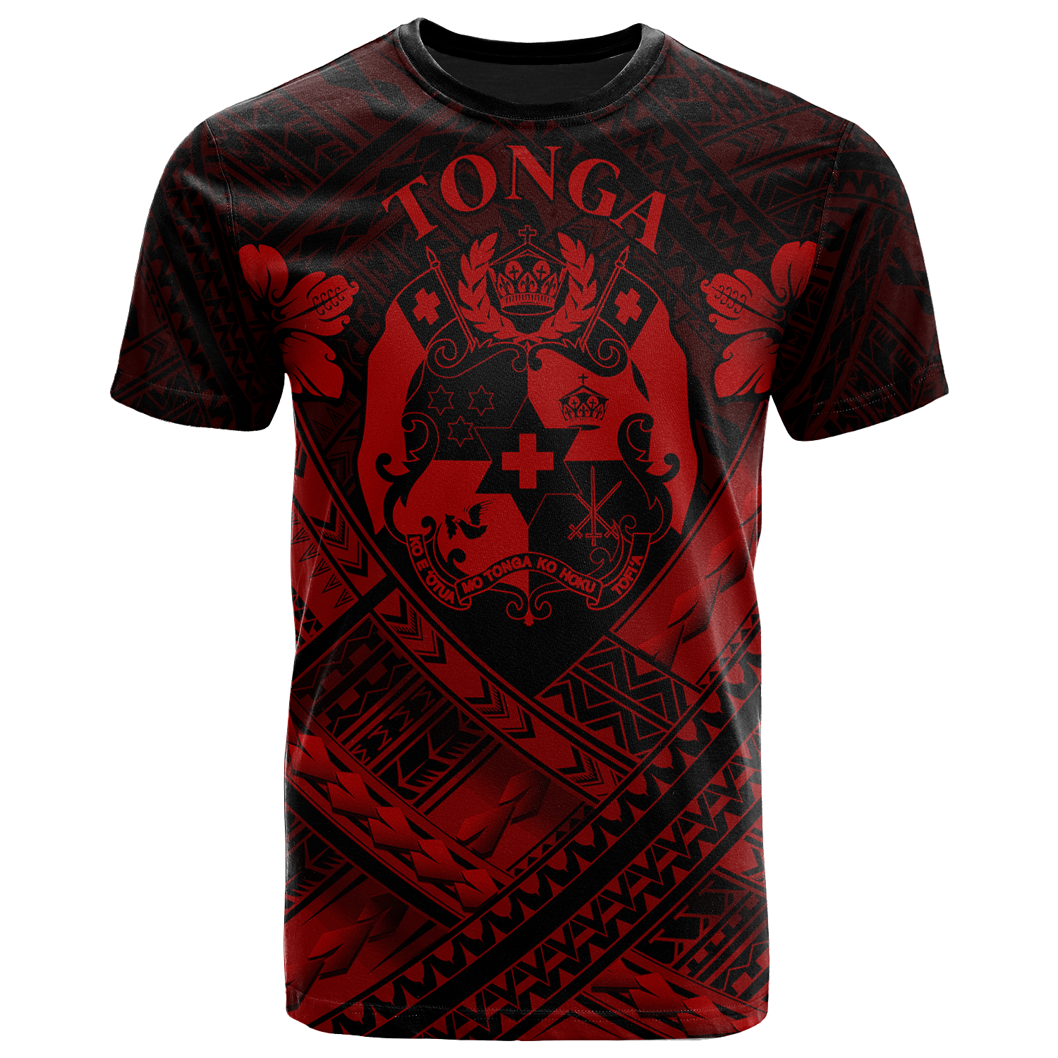 Tonga Polynesian T Shirt Tonga Red Seal Camisole Hibiscus Style Unisex Blue - Polynesian Pride