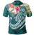 Polynesian Hawaii Polo Summer Plumeria Unisex Blue - Polynesian Pride