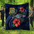 Tuvalu Polynesian Premium Quilt - Blue Turtle Hibiscus Blue - Polynesian Pride