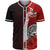 American Samoa Polynesian Baseball Shirt - Coat Of Arm With Hibiscus Unisex Red - Polynesian Pride