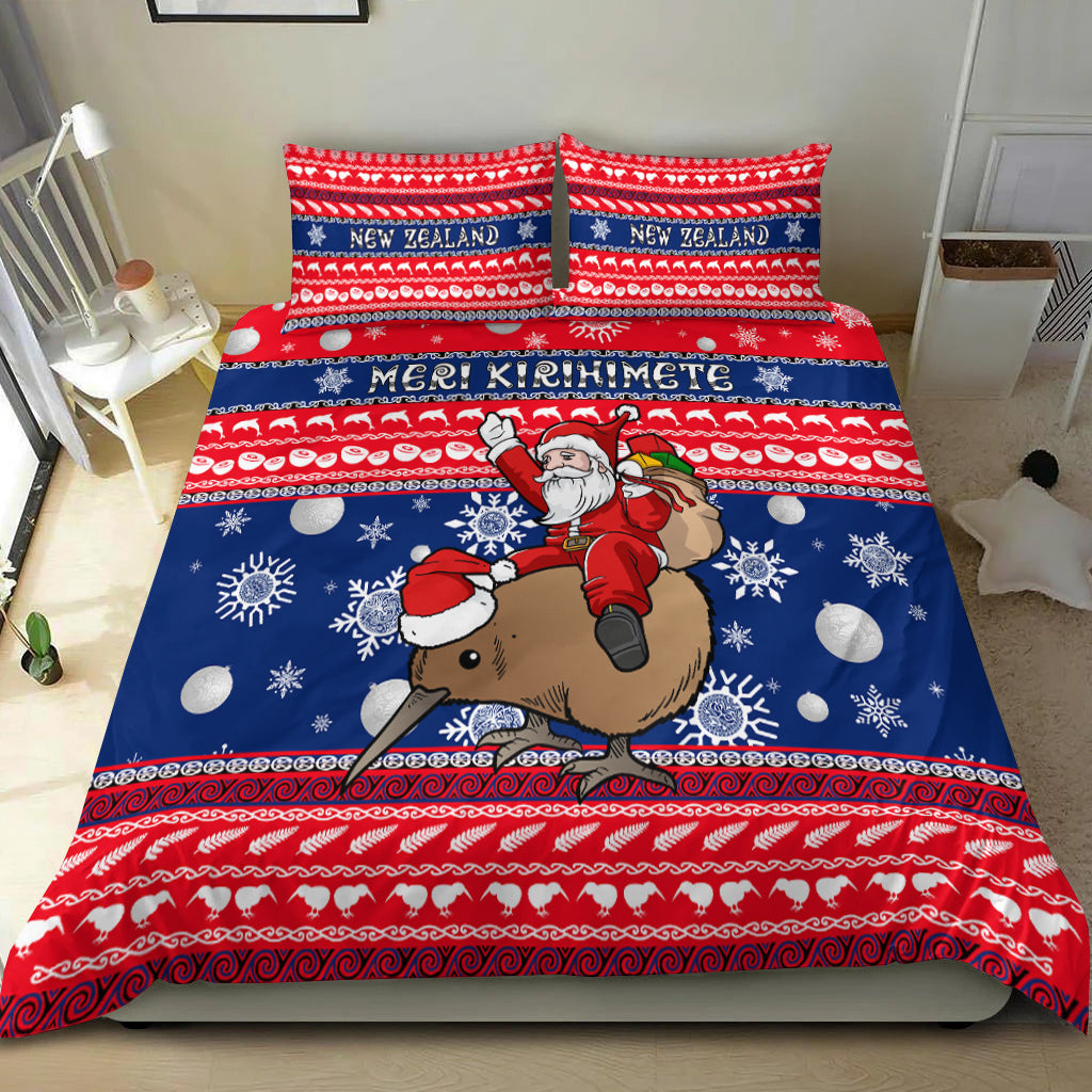 New Zealand Maori Meri Kirihimete Bedding Set - LT2 RED - Polynesian Pride