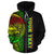 American Samoa Polynesian Custom Zip up Hoodie Reggae Line - Polynesian Pride