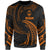 Guam Polynesian Sweater - Orange Tribal Wave Unisex Orange - Polynesian Pride