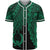 Pohnpei Polynesian Baseball Shirt - Tribal Wave Tattoo Green Unisex Green - Polynesian Pride