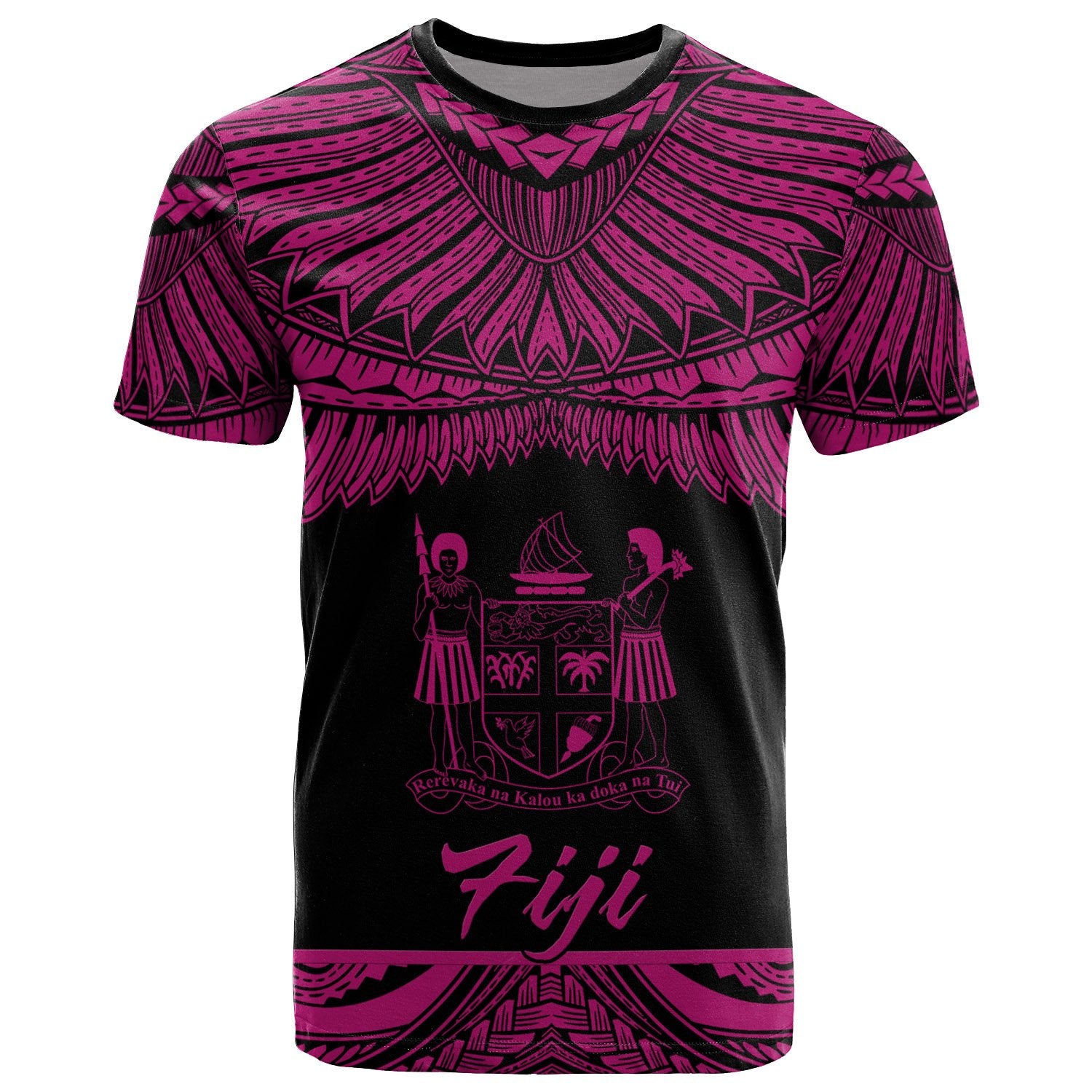 Fiji Polynesian T Shirt Fijian Pride Pink Version Unisex Pink - Polynesian Pride