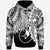 Yap Micronesian Custom Hoodie Tribal Wave Tattoo White Unisex White - Polynesian Pride