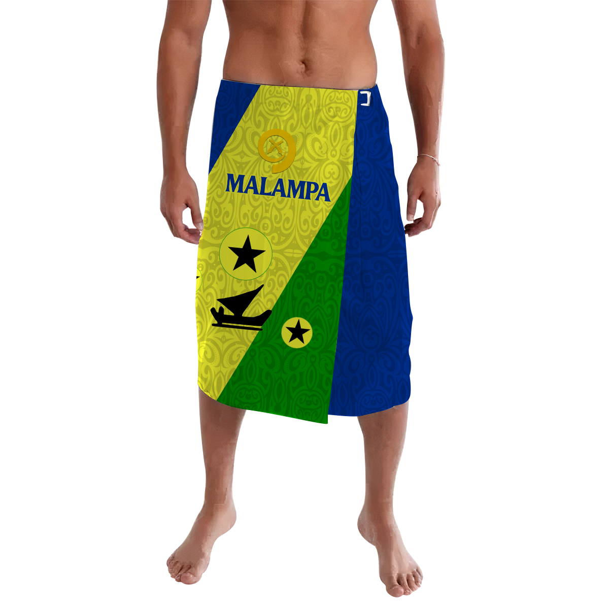 Malampa Vanuatu Province Lavalava Flag Style LT12 Lavalava Blue - Polynesian Pride