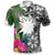 Nauru Custom Polo Shirt White Turtle Plumeria Banana Leaf Unisex White - Polynesian Pride