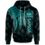 Samoa Zip up Hoodie Polynesian Wings (Turquoise) Unisex Turquoise - Polynesian Pride