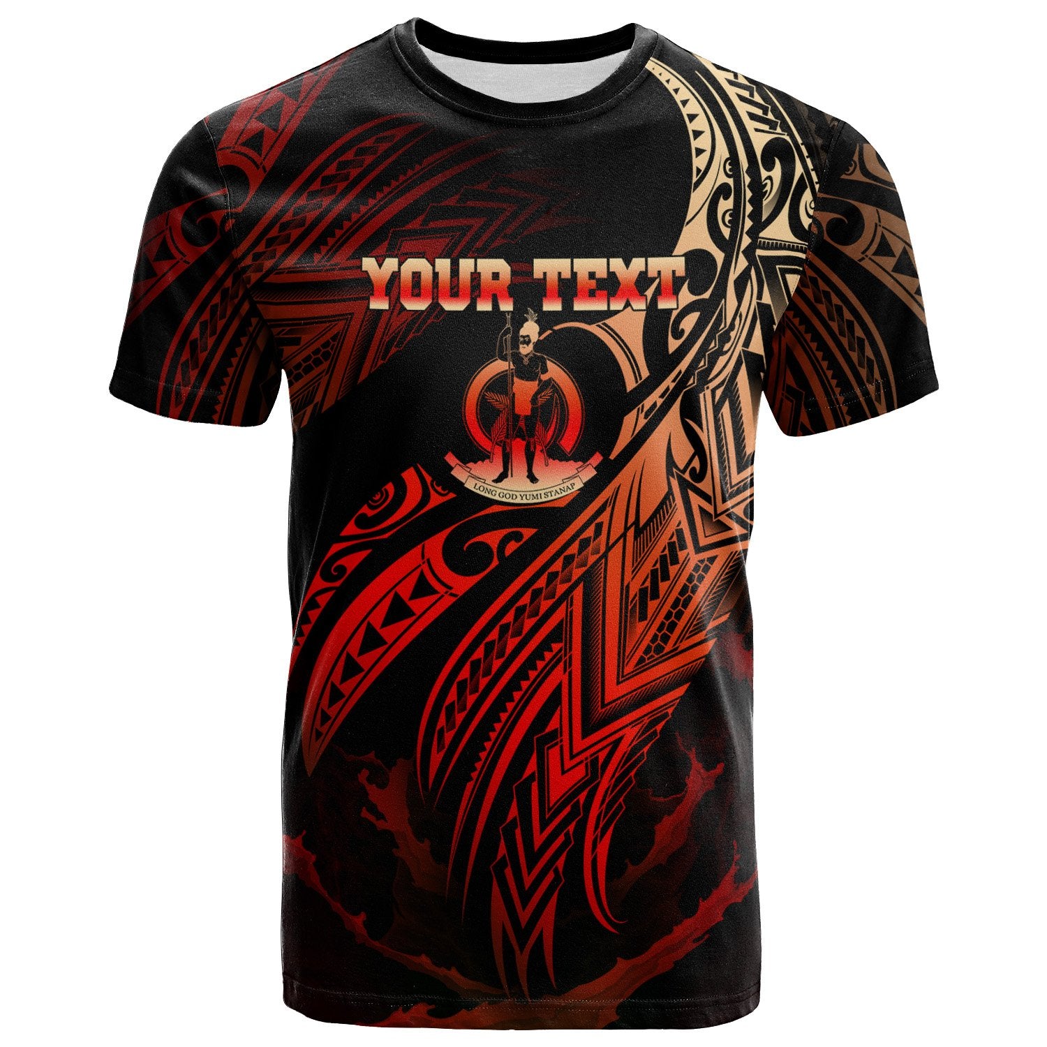 Vanuatu Polynesian Custom T Shirt Vanuatuan Legend Red Version Unisex Red - Polynesian Pride
