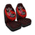 Kosrae Car Seat Covers - Polynesian Hook And Hibiscus (Red) - Polynesian Pride