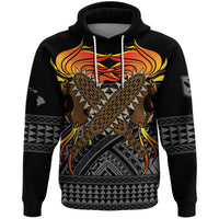 hawaiiIkaika Warrior N8tive 808 Pullover Hoodie Black - Polynesian Pride