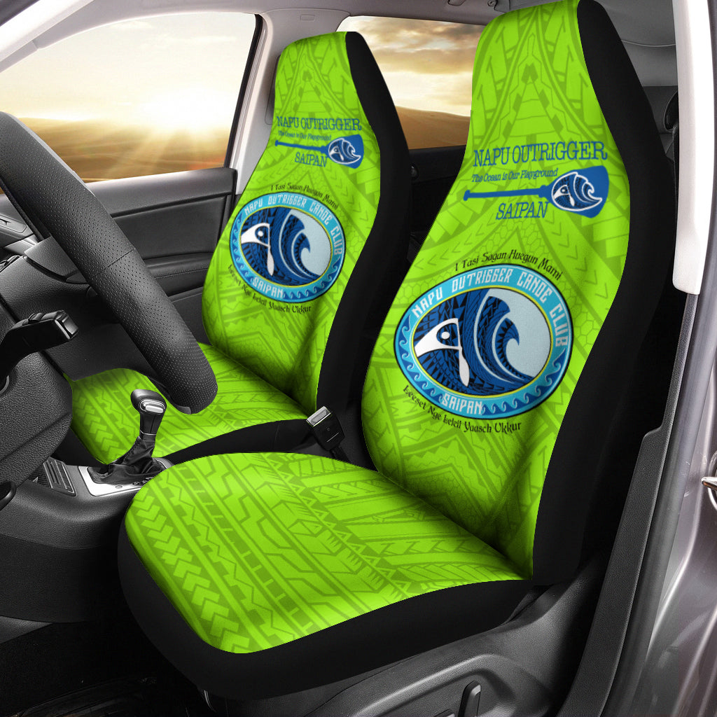 NAPU Outrigger Canoe Club Car Seat Covers - LT12 Universal Fit Green - Polynesian Pride