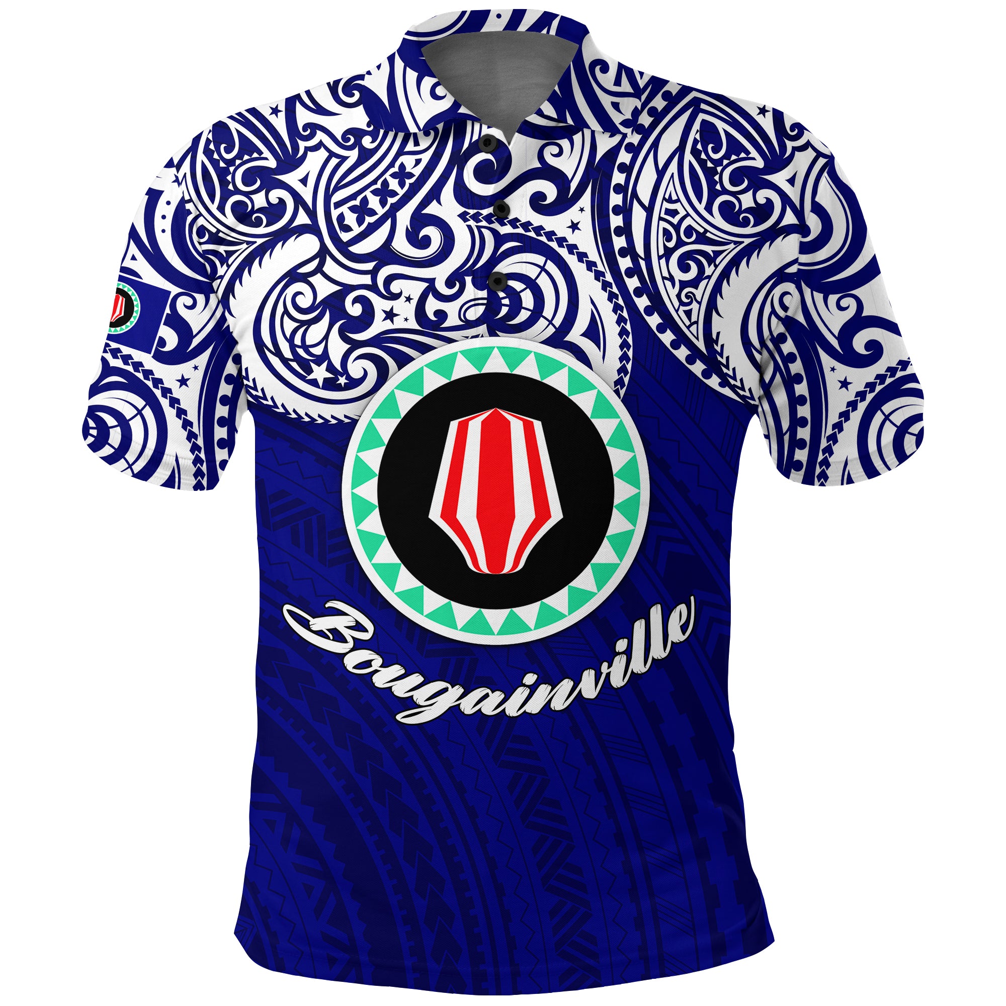 Custom Papua New Guinea Bougainville Pride Polo Shirt LT12 Unisex Blue - Polynesian Pride