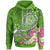 Tahiti Hoodie Turtle Plumeria (Green) Unisex Green - Polynesian Pride