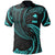 Papua New Guinea Polynesian Polo Shirt Neon Blue Tribal Wave Unisex Neon Blue - Polynesian Pride