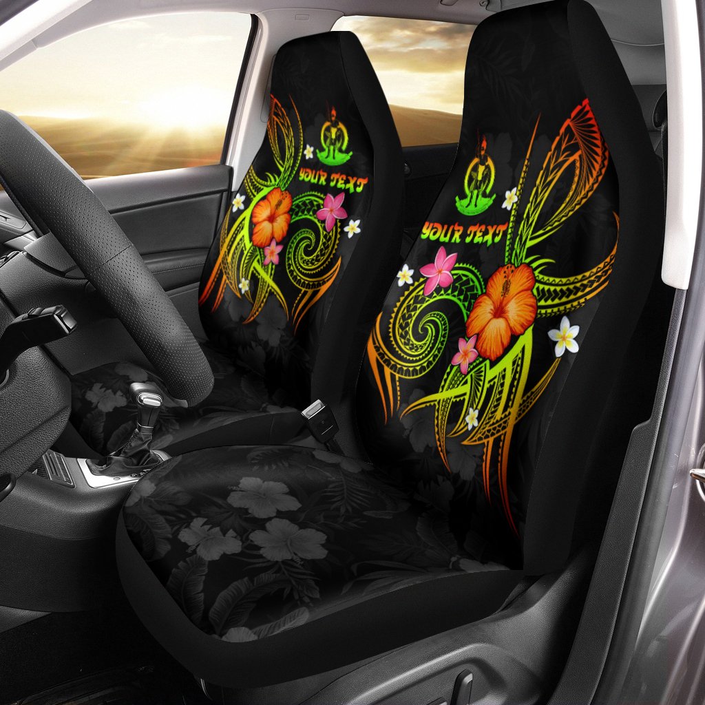 Vanuatu Polynesian Personalised Car Seat Covers - Legend of Vanuatu (Reggae) Universal Fit Reggae - Polynesian Pride