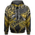 Samoa Polynesian ll Over Hoodie Eagle Tribal Pattern Yellow Unisex Yellow - Polynesian Pride