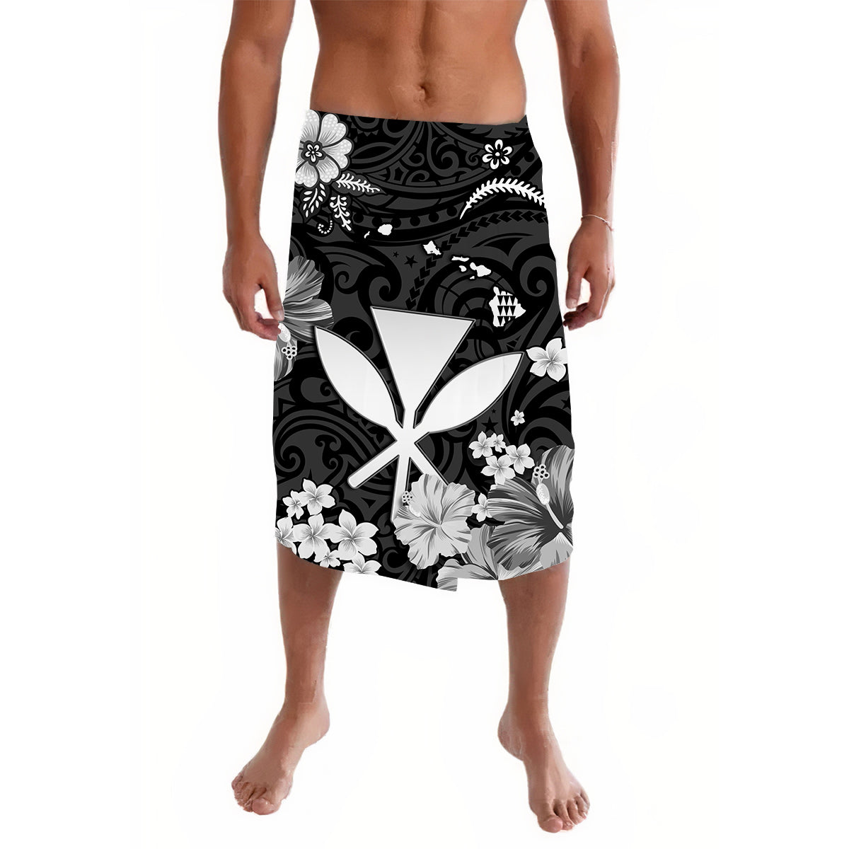 Hawaii Lavalava Polynesian Black Kanaka Maoli LT13 Black - Polynesian Pride