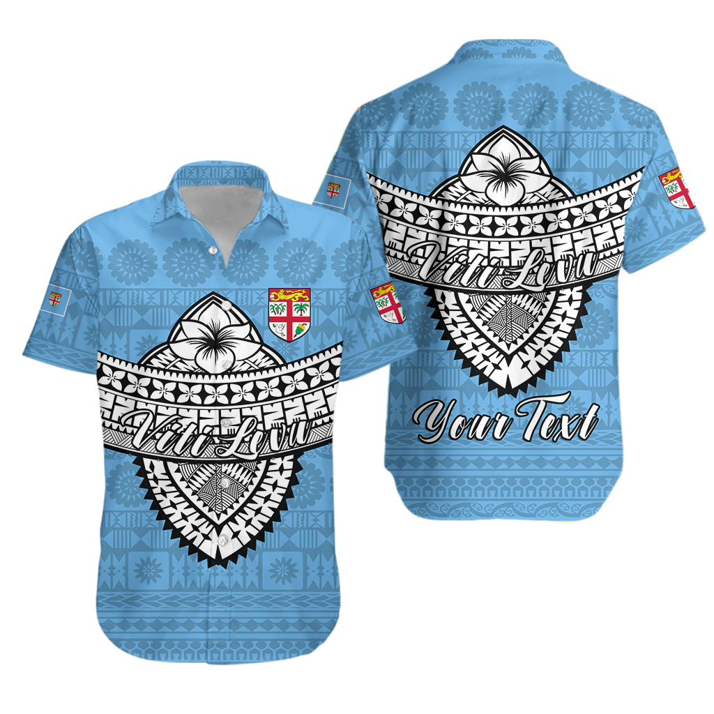 (Custom Personalised) Fiji Viti Levu Tapa Tribal Hawaiian Shirt - LT12 Unisex Blue - Polynesian Pride